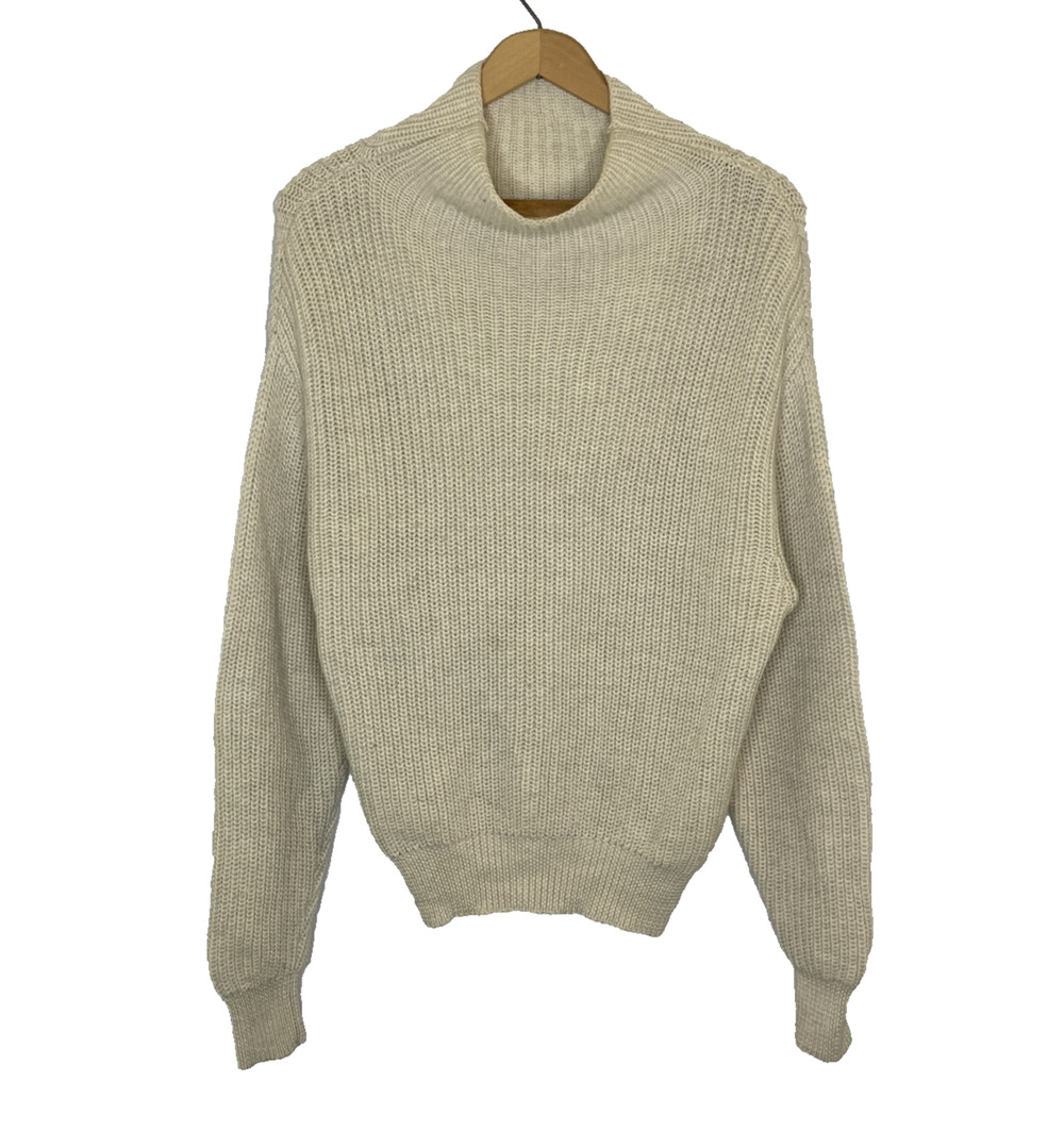 Women's Small Wilfred Montpellier 100% Merino Wool Knit Mock Neck Sweater